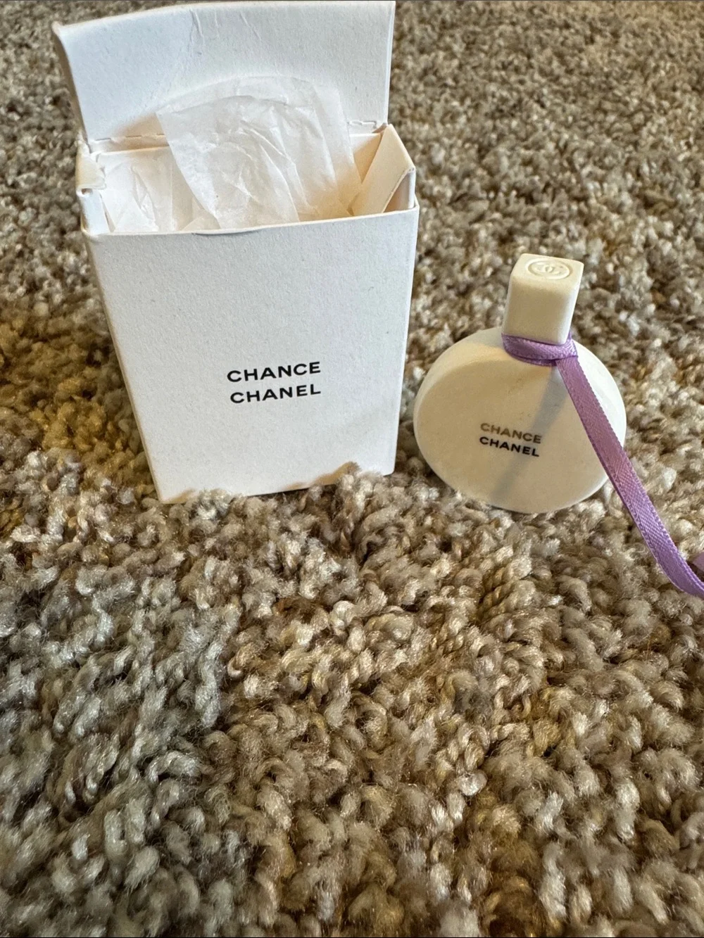 CHANEL Chance Mini with Lilac Ribbon Accent
